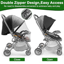 Baby Mosquito Net for Stroller Sun Shade, 2-in-1 Stroller Cover for Sun Protection with Two-Way Zipper and Storage Bag, Breathable Strollers Bug Net Suitable for Bassinet, Cradle, Car Seat – Black by TinyTreasures Baby Boutique