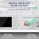 Babysense Baby Monitor with 2 Cameras and Audio 4.3", Non Wifi Baby Monitor, Dual Split Screen, Portable Double Sleep Video Monitoring, Auto Night Vision & Light, Lullabies & White Noise Two-Way Audio by TinyTreasures Baby Boutique