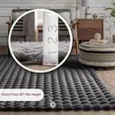 nuLOOM Jeni Checkered 3x5 Machine Washable Accent Rug for Living Room Bedroom Dining Room Entryway Kitchen, Dark Grey by CozyNest Decor