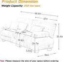 Loveseat Modular Sectional Sofa, Cloud Couch 2 Seater Sectional Couch Home Sofa Living Room Oversized Couch, Modern Deep Seat Couch with Chaise with Round Bolster Armrests 4 Pillows(Gray) by CozyNest Decor