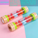 BIUWING Rainmaker Rain Sticks, Mini Wooden Musical Shake, Beaded Raindrops - Turn Over and Watch The Colorful Beads Flow Down The Tube as It Creates The Soothing Sound of Rain by TinyTreasures Baby Boutique