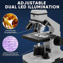 Microscope for Adults Kids, Dcorn 100X-2000X Powerful Biological Microscopes for School, Home, and Lab Use, Includes Microscope Slides Set and Phone Adapter. by TinyTreasures Baby Boutique