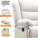 Swivel Rocking Recliner Chair for Adults, Overstuffed Manual Glider Rocker Recliner Chairs, Upholstered Reclining Single Sofa for Living Room Nursery (Beige) by TinyTreasures Baby Boutique