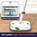 KZKR Spin Mop and Bucket Set with Self Separation Dirty and Clean Water System, Self Wringing 360° Rotating Square Mop Head for Home Floors Cleaning (2.0 Mop and Bucket Set (6 Pads) Ship by Amazon) by CozyNest Decor