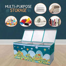 Extra Large Toy Storage Organizer with Lid - Sturdy, Collapsible Toy Chest Storage Box with Cute Design - Toys Bin with Dividers for Kids, Boys, Girls, Nursery, Bedroom, Play room 37"x16"x14" by CozyNest Decor