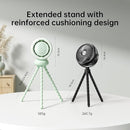 JISULIFE Stroller Fan Baby Large, Safe Bladeless for Crib, Desk, 4000mAh Battery Rechargeable Portable Cooling Fan with Air Turbo Tech, Night Light, Food-Grade Gift for Mom/Dad/Friend - Green by TinyTreasures Baby Boutique