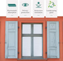 Window Privacy Film with Installation Tools, Blinds Pattern, Static Cling, Anti UV, Heat Control, Ideal for Home Shower Office Glass Door (Blinds Pattern, 17.5X118.1Inch) by CozyNest Decor