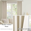 KEQIAOSUOCAI Pinch Pleated Cream Beige Curtains 120 Inches Long for Living Room 2 Panels Set Ceiling Mount Track Drapes Ceiling Floor 118 inch-122 inch Window Curtains Bedroom 40 by 120,10 ft by TinyTreasures Baby Boutique