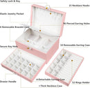 Earrings Jewelry Box for Girls, 5 Layers Jewelry Organizer with Earring Holder Organizer for Girls Earring Organizer Jewelry Boxes for Women Earrings and Necklaces Jewelry Box Organizer Pink by TinyTreasures Baby Boutique