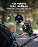 Koonie 10000mAh Portable Clip on Fan with LED Lantern and Hook, 8'' Battery Operated Desk Fan, Quiet Camping Fan with LED Digital Display, 360° Rotation & 3 Speeds for Travel Tent Gym Treadmill by TinyTreasures Baby Boutique