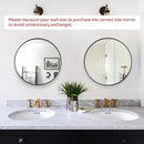 Fabuday Black Circle Mirror for Wall 20 inch - Round Mirrors for Bathroom, Entryway, Living Room, Hallway, Bedroom Decor, Small Matte Framed by CozyNest Decor