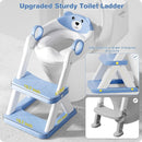 Potty Training Seat, Upgrade Toddler Toilet Seat for Kids Boys Girls, 2 in 1 Potty Training Toilet for Kids, Splash Guard Anti-Slip Pad Step Stool(Blue) by TinyTreasures Baby Boutique