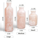 Resin 3 Piece Vase Set, Farmhouse Decor, Home Decorative Vase, Vases for Your Kitchen, Bedroom, Office, Living Room, Bathroom, & Shelf Centerpiece Table Decorations, Pink by GreenHaven Gardens