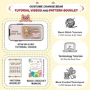 LoopMap Crochet Kit for Beginners - DIY Amigurumi Bear with Removable Dress & Accessories - Step-by-Step Video Tutorials, Extra Yarn, Crochet Tools, Handmade Gift for Kids & Adults (Bear K01, Yellow) by TinyTreasures Baby Boutique