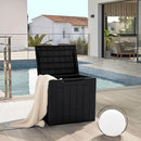 JUMMICO 31 Gallon Resin Deck Box Waterproof Indoor Outdoor Storage Boxes for Patio Furniture Cushions and Garden Tools (Black) by CozyNest Decor