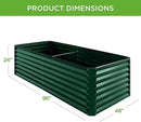 Best Choice Products 8x4x2ft Outdoor Metal Raised Garden Bed, Deep Root Planter Box for Vegetables, Flowers, Herbs, and Succulents w/ 478 Gallon Capacity - Dark Green by GreenHaven Gardens