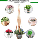 Macrame Plant Hanger for 5 to 10 Inch Plant Pots, Set of 2 Indoor Handmade 35 Inch Woven Rope Hanger Kits with Hooks and Wood Beads, Hanging Planter Basket Holder for Boho Home Decor (Brown, 2 Pack) by GreenHaven Gardens