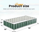 KING BIRD Raised Garden Bed 68"x 36"x 12" Galvanized Steel Metal Outdoor Garden Planter Box Kit with 2 Pairs of Gloves (Green) by GreenHaven Gardens