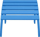 WestinTrends Outdoor Ottoman, Patio Adirondack Ottoman Foot Rest, All Weather Poly Lumber Folding Foot Stool for Adirondack Chair, Widely Used for Outside Porch Pool Lawn Backyard, Pacific Blue by CozyNest Decor