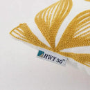 HWY 50 Yellow Decorative Throw Pillow Covers 18x18 Inch (1 Piece), Embroidered Cotton Farmhouse Cushion Cover Pillow Case for Sofa Couch Living Room Bed, Fashion Geometric by CozyNest Decor