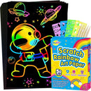 RMJOY Rainbow Scratch Paper Art for Kids: 60PCS Magic Arts Crafts Gifts Toys for Girls Boys Ages 4 5 6 7 8 9 Games Activities for Birthday Family Fathers Day Christmas Stocking Stuffers Easter(Boys) by TinyTreasures Baby Boutique