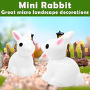 80Pcs Mini Rabbits Resin Tiny Rabbits Miniature Decoration Figurines Ducks Dollhouse Garden Decor Plastic Mini Animals Micro Landscape Ornament Cake DIY Craft by GreenHaven Gardens