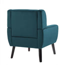 UIXE Accent Chairs Set of 2, Velvet Upholstered Armchair for Living Room, Modern Club Arm Chairs Comfy Single Sofa Button Tufted Bedroom Reading Seat - Blue by CozyNest Decor