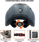 Kid Bike Helmets for Boys and Girls | Fit Head 51-54cm Circumference | CPSC & NTA-8776 Dual Certified | Multi-Sport Helmets with LED Lights, Magnetic Buckle, Detachable Visor by TinyTreasures Baby Boutique