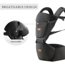 Baby Carrier with Hip Seat, Baby Carrier Newborn to Toddler, 6-in-1 Ways to Carry, All Seasons, Adjustable Baby Holder Carrier for Breastfeeding(Black) by TinyTreasures Baby Boutique