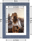Vittanly 5x7 Picture Frames Set of 9, Shatter Resistant Plexiglass, Display 4x6 Pictures with Mat or 5x7 without Mat, Photo Frames for Wall or Tabletop, Engineered Wood, Navy by CozyNest Decor