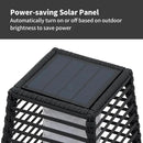 Outdoor Floor Lamp Weather-Resistant Outdoor Wicker Light Solar Powered Lantern Deck Lights for Patio Yard Garden by CozyNest Decor