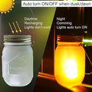 Solar Mason Jar Flicker Lights Upgraded, 4 Pack Flickering Torches Lights Outdoor Hanging Lanterns Landscape Decoration Lighting Dusk to Dawn Auto On/Off Security Halloween Torch Lights by GreenHaven Gardens
