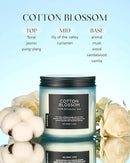 M&SENSE Clean Cotton Scented Candle - 11.6oz Natural Soy Wax Clean Cotton Blossom Scent Non Toxic Candle, 70-Hour Slow Burning 2-Wick Aromatherapy Home Fragrance Gifts for Home Decor by CozyNest Decor