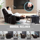 Rocking Recliner Chair, Massage Rocker Recliner Chair with Vibration Massage and Heat, USB and Type-C Ports,360° Swivel Faux Leather Chairs, Living Room, Bedroom, Nursery, RV, Brown by TinyTreasures Baby Boutique