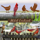 5PCS Rusty Birds Decoration, Fence Decorations Outdoor, Metal Birds Yard Decor Perfect Yard Art and Large Outdoor Ornaments, Cardinal Gifts by GreenHaven Gardens