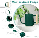 Watering Can Indoor Plants, 35oz Small Watering Can Indoor Stainless Steel Metal Watering Can Modern Decorative Watering Pot with Long Spout for Indoor House Plant Bonsai Garden Flowers (Alpinegreen) by GreenHaven Gardens