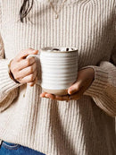 LE TAUCI Coffee Mugs 15 oz,Ceramic Mug Set, Coffee Cups for Latte, Hot Tea, Cappuccino, Mocha, Cocoa, Dishwasher Safe, Suit For Housewarming Wedding- 3.5 inch, Set of 4, Arctic White by CozyNest Decor