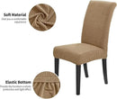 Joccun Chair Covers for Dining Room Set of 2,Dining Chair Slipcovers Stretch Dining Room Chair Covers Seat Protector,Washable Parsons Chair Cover for Home,Hotel,Banquet(Tan,2 Pack) by CozyNest Decor