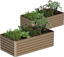 8x4x2 ft Outdoor Raised Garden Bed, Large Metal Planter Raised Beds, Planters for Outdoor Plants for Vegetables, Flowers, Herbs, Fruits, and Succulents.(2 Pcs) by CozyNest Decor