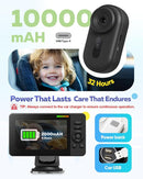Wireless Baby Car Camera with 1080P Advanced Night Vision and 32H Battery, No Wi-Fi Needed Easy Setup Car Baby Monitor with Video Recording Adjustable Angle, Newborns Travel Essentials Gifts by TinyTreasures Baby Boutique