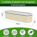 Raised Garden Bed 6.5X2X1.4 FT Galvanized Planter Raised Beds, Metal Planter Box for Vegetables,Flowers, Herbs, and Succulents (Ivory) by GreenHaven Gardens
