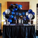 TONIFUL 4 Set Black and Blue Silver Balloon Centerpieces for Table,Balloon Stand Kit for Graduation Decorations 2025 Party Decorations,New Year,Anniversary,Birthday Decoration for men,Father's Day by TinyTreasures Baby Boutique