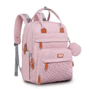 BabbleRoo Diaper Bag Backpack - Baby Essentials Travel Tote - Multi function Water Resistant Diaper Bag, Travel Essentials Baby Bag with Changing Pad, Stroller Straps & Pacifier Case - Unisex, Pink by TinyTreasures Baby Boutique