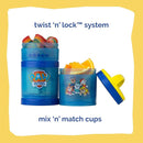 Whiskware Paw Patrol Stackable Snack Containers for Babies, Kids, and Toddlers, 3 Stackable Snack Cups for School and Travel, Formula Friendly, Cupholder Friendly All Paws On Deck! by TinyTreasures Baby Boutique