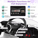 Costzon Ride on Car, 12V Licensed Chevrolet Tahoe Battery Powered Electric Vehicle w/ 2.4G Remote Control, High/Low Speed, Music, Lights, MP3/USB/FM, Spring Suspension, Electric SUV for Kids (White) by TinyTreasures Baby Boutique