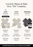 Konny Baby Carrier Flex SoftBreeze with Head Support - Adjustable, Easy to Wear Baby Wrap Sling, Perfect for Newborn Babies Essentials up to 44 lbs (XS-XL) - Mocha by TinyTreasures Baby Boutique