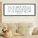 LuZhiQiang Trust in the Lord With All Thine Heart Wall Art Decor 40"×15" Proverbs 3:5-6 Sign Bible Verse Christian Scripture Large Wooden Framed Wall Hanging (Black) by CozyNest Decor