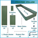 8x2x1ft Metal Raised Garden Bed Kit，Galvanized Garden Bed Box for Vegetables, Flowers, Herbs, and Succulents,120 Gallon Capacity - Green by CozyNest Decor