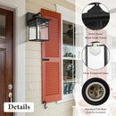 Outdoor Light Fixture Wall Mount, Black Exterior Light Fixture Wall Sconces with Seeded Glass for Front Porch, 9 Inch Large Waterproof Outdoor Square Wall Lantern Outside for House Doorway by GreenHaven Gardens