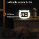 Kids Alarm Clock with Night Light & 18 Ringtones,Rechargeable,Cute Cat Ear Clock for Boys Girls Birthday Presents,Digital Clock for Children's Bedroom(White) by TinyTreasures Baby Boutique